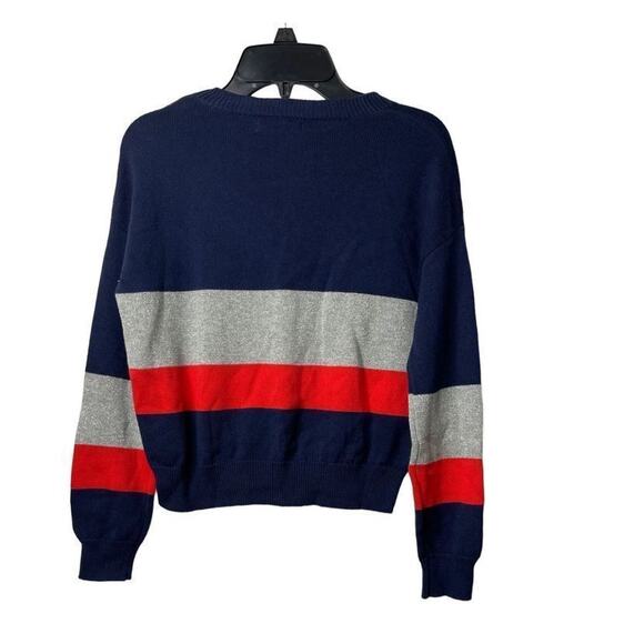 Harper Canyon Girls Sparkle Striped Crewneck Sweater Size Small 7/8 - Picture 2 of 10